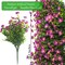 12-Pack Outdoor Artificial Flowers – UV-Resistant, Fade-Proof Fake Flowers for Garden, Patio, Lawn Décor, Weatherproof Plastic Plants (Magenta)